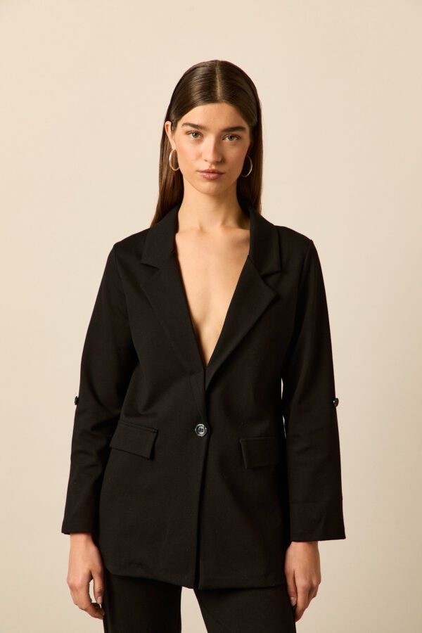 Blazer sastre larga negro - Image 4