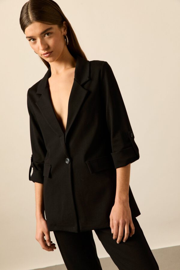 Blazer sastre larga negro - Image 2