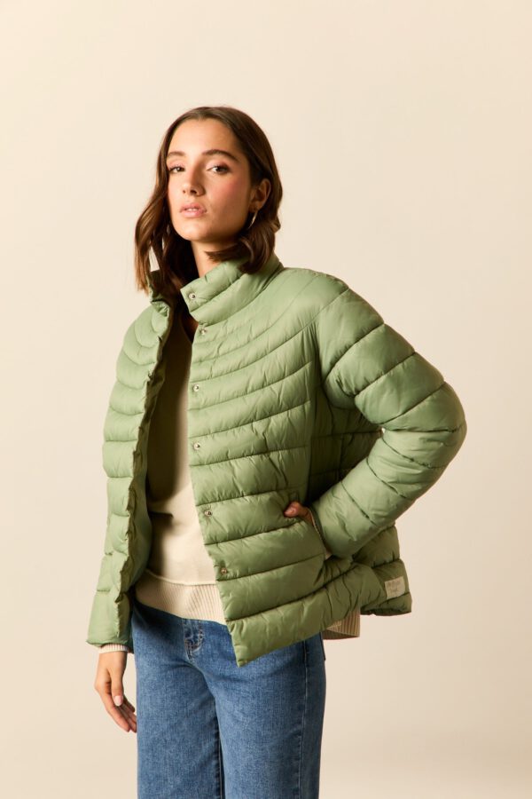 Cazadora plumas verde - Image 3