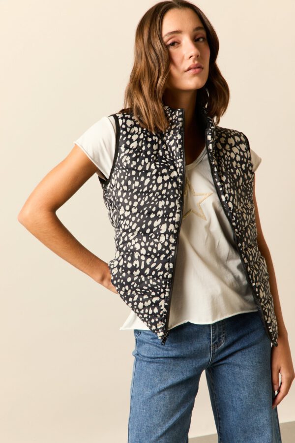Chaleco reversible animal print bicolor - Image 2