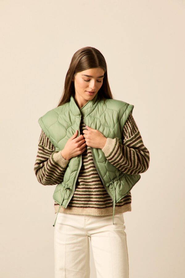 Chaleco plumas verde - Image 3