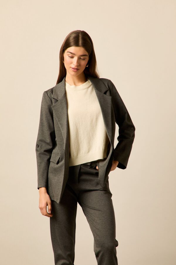 Blazer sastre larga gris - Image 2