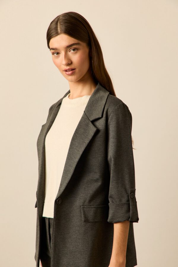 Blazer sastre larga gris - Image 4