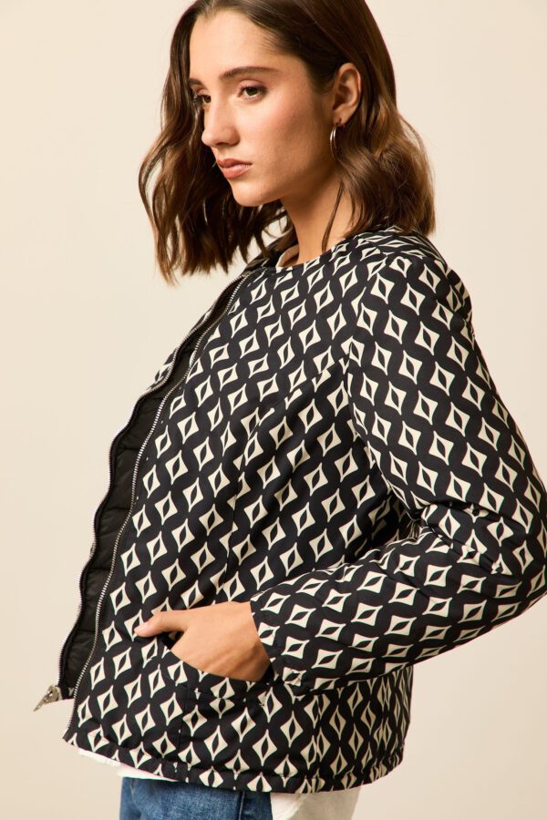 Cazadora estampada reversible azul marino - Image 2