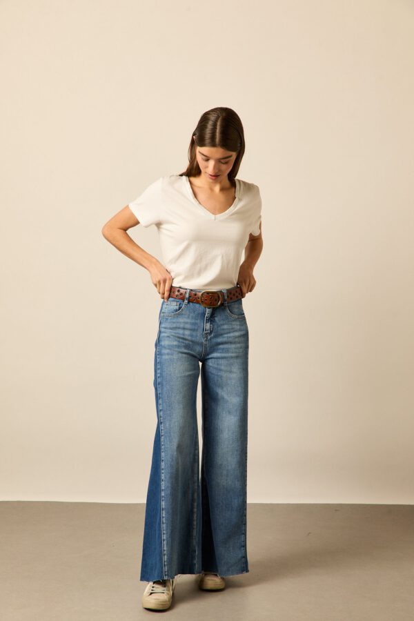 Jeans anchos bicolor - Image 6