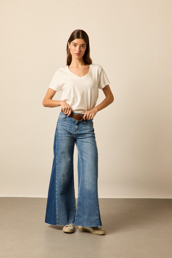 Jeans anchos bicolor - Image 4