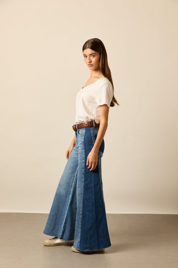 Jeans anchos bicolor - Image 2