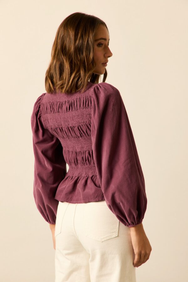 Blusa micropana fruncida vino - Image 6